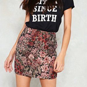 Nasty Gal Garden Path Floral Skirt